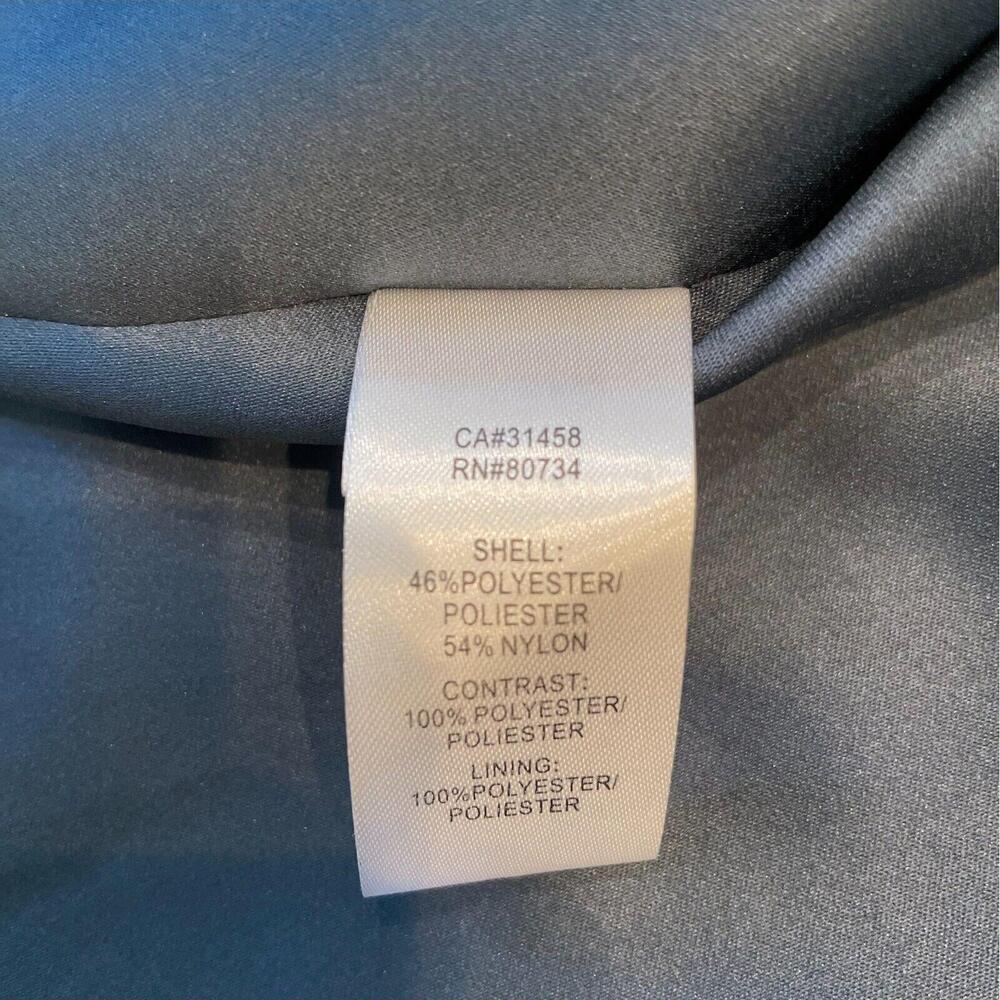BCBGeneration Navy Organza Ruffle One Shoulder Mini Dress Size 0 Wedding Guest - Picture 7 of 12